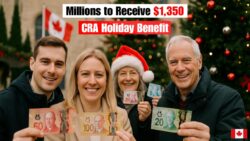 Millions Canadians Receive $1,350 CRA Holiday Benefit in December — Full Eligibility Requirements and Deposit Schedule Shared