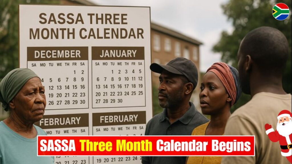 SASSA Three Month Calendar