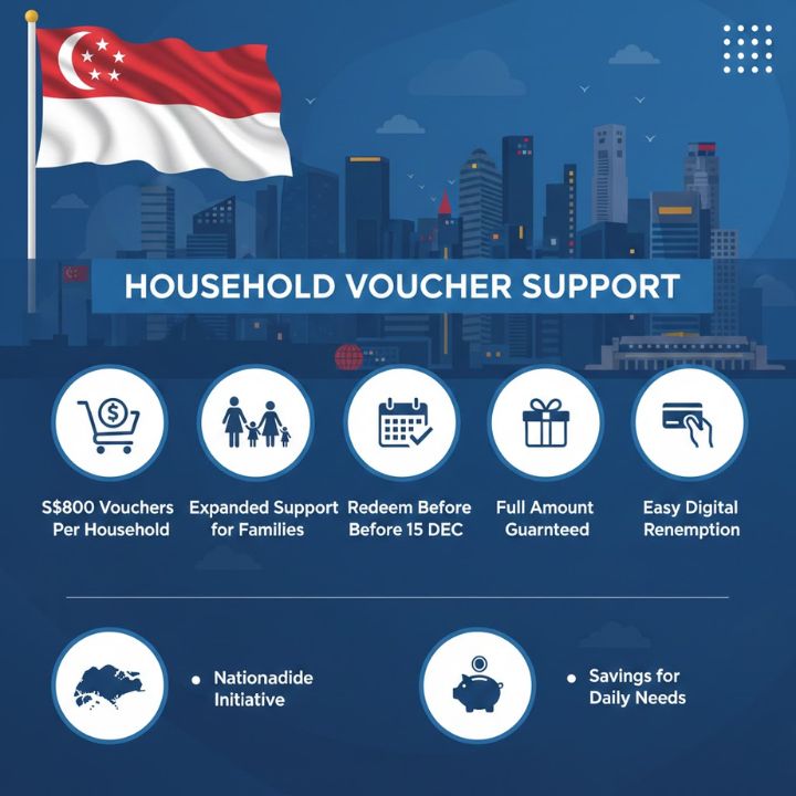 Singapore Expands S$800 Household Voucher support