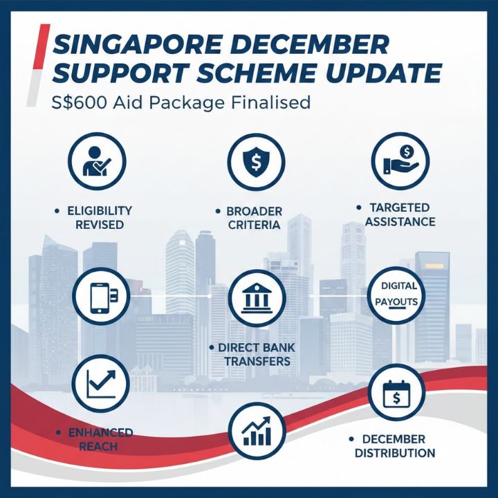 Singapore Finalises S$600 December Support SchemeSingapore Finalises S$600 December Support Scheme
